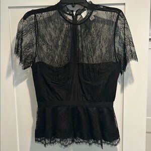 Elegant Black Lace Top